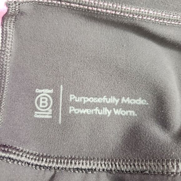 Athleta Womens Leggings Small Yin 7/8 Tight Colorblock Pockets Pink Black Ankle - Picture 7 of 10